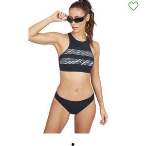 Free Sport by Gottex Supernova High Neck Swim Bra Top Black